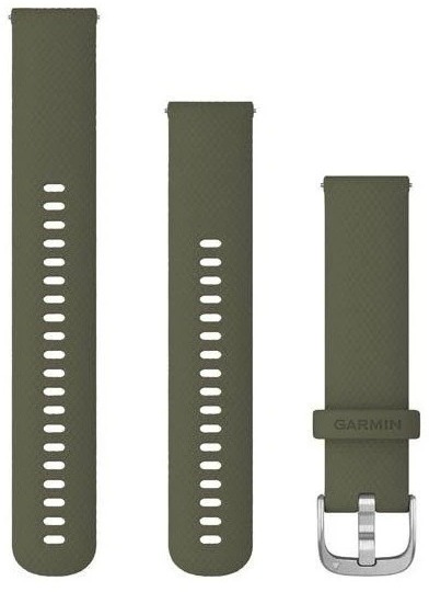 Garmin Quick Release (20 mm) Silikon, Moss - Silver
