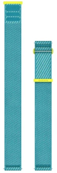 Garmin Nylon ComfortFit Quick Release 22 mm, Amp Yellow/Turquoise